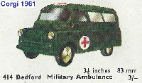 <a href='../files/catalogue/Corgi/414/1961414.jpg' target='dimg'>Corgi 1961 414  Bedford Military Ambulance</a>