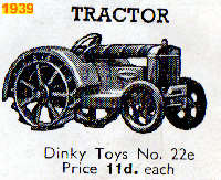 <a href='../files/catalogue/Dinky/22e/193422e.jpg' target='dimg'>Dinky 1934 22e  Tractor</a>