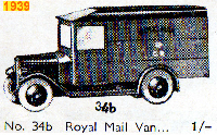 <a href='../files/catalogue/Dinky/34b/193934b.jpg' target='dimg'>Dinky 1939 34b  Royal Mail Van</a>