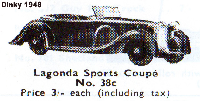 <a href='../files/catalogue/Dinky/38c/194838c.jpg' target='dimg'>Dinky 1948 38c  Lagonda Sports Car</a>