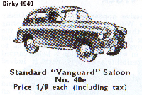 <a href='../files/catalogue/Dinky/40e/194940e.jpg' target='dimg'>Dinky 1949 40e  Standard Vanguard Saloon</a>