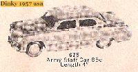 <a href='../files/catalogue/Dinky/675/1957675.jpg' target='dimg'>Dinky 1957 675  Army Staff Car</a>