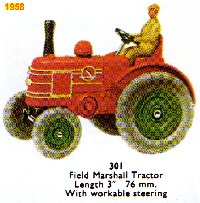 <a href='../files/catalogue/Dinky/301/1958301.jpg' target='dimg'>Dinky 1958 301  Field Marshall Tractor</a>