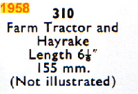 <a href='../files/catalogue/Dinky/310/1958310.jpg' target='dimg'>Dinky 1958 310  Farm Tractor and Hayrake</a>