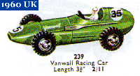 <a href='../files/catalogue/Dinky/239/1960239.jpg' target='dimg'>Dinky 1960 239  Vanwall Racing Car</a>