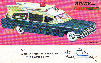 <a href='../files/catalogue/Dinky/277/1966277.jpg' target='dimg'>Dinky 1966 277  Superior Criterion Ambulance with Flashing Light</a>