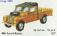 <a href='../files/catalogue/Corgi/406/1961406.jpg' target='dimg'>Corgi 1961 406  Land Rover  </a>