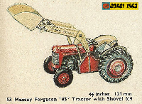 <a href='../files/catalogue/Corgi/53/196353.jpg' target='dimg'>Corgi 1963 53  Massey Ferguson 65 Tractor with Shovel</a>