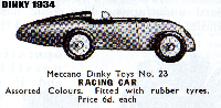<a href='../files/catalogue/Dinky/23/193423.jpg' target='dimg'>Dinky 1934 23  Racing Cars</a>