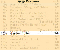 <a href='../files/catalogue/Dinky/105a/1949105a.jpg' target='dimg'>Dinky 1949 105a  Garden Roller</a>