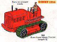 <a href='../files/catalogue/Dinky/963/1956963.jpg' target='dimg'>Dinky 1956 963  Blaw Knox Heavy Tractor</a>