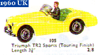<a href='../files/catalogue/Dinky/105/1960105.jpg' target='dimg'>Dinky 1960 105  Triumph TR2 Sports (Touring Finish)</a>