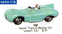 <a href='../files/catalogue/Dinky/238/1960238.jpg' target='dimg'>Dinky 1960 238  Jaguar Type D Racing Car</a>
