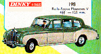 <a href='../files/catalogue/Dinky/198/1965198.jpg' target='dimg'>Dinky 1965 198  Rolls Royce Phanton V</a>