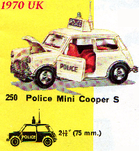 <a href='../files/catalogue/Dinky/250/1970250.jpg' target='dimg'>Dinky 1970 250  Police Mini Cooper S</a>